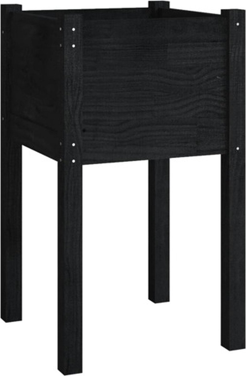 Vidaxl Plantenbak 40x40x70 Cm Massief Grenenhout - Negro