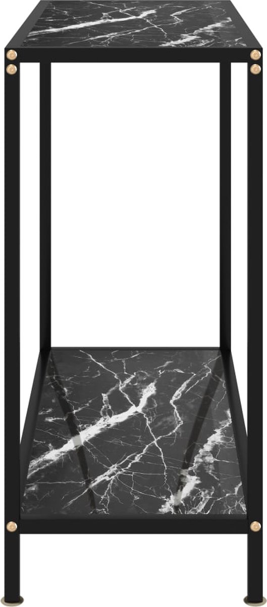 Vidaxl Wandtafel 80x35x75 Cm Gehard Glas - Zwart