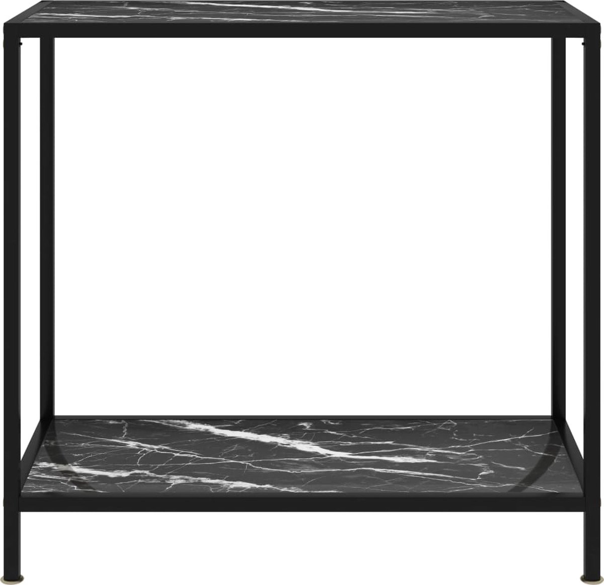 Vidaxl Wandtafel 80x35x75 Cm Gehard Glas - Zwart