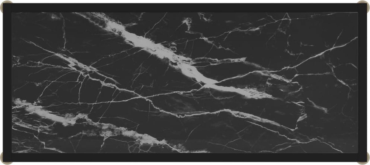 Vidaxl Wandtafel 80x35x75 Cm Gehard Glas - Zwart