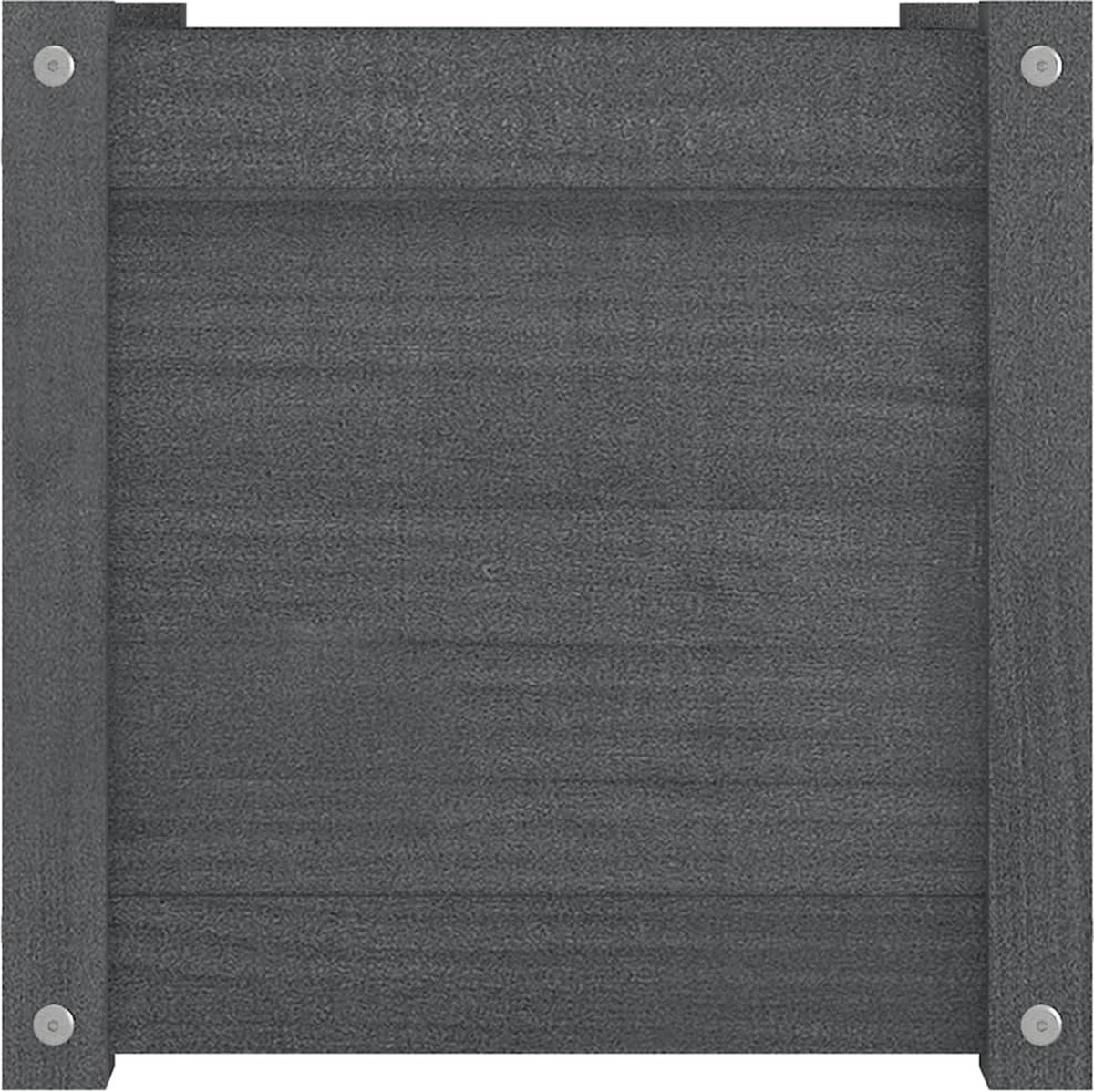 Vidaxl Plantenbakken 2 St 40x40x40 Cm Massief Grenenhout - Grijs