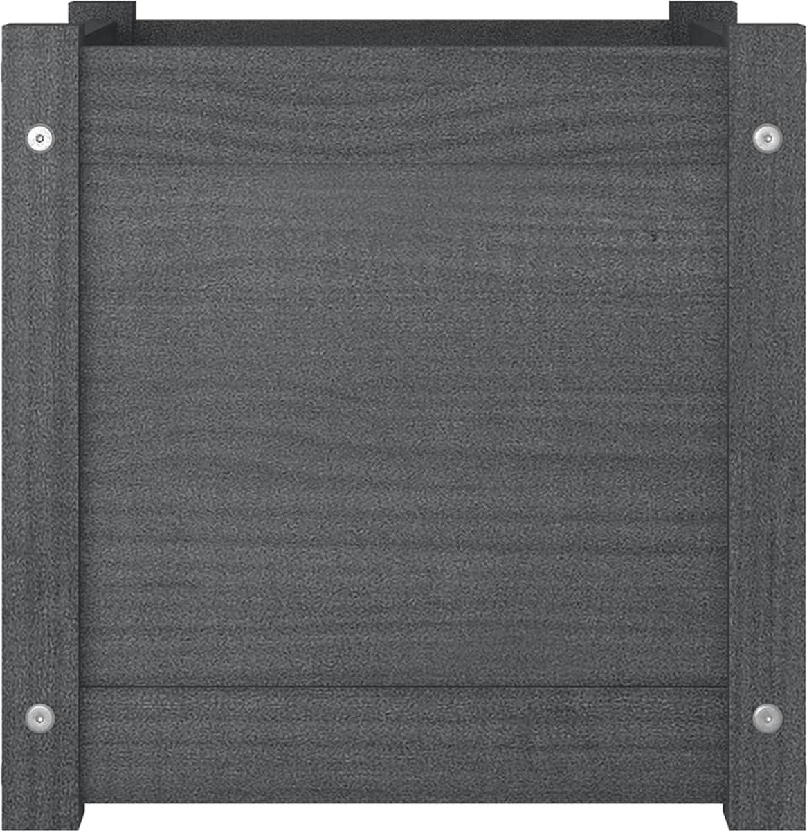 Vidaxl Plantenbakken 2 St 40x40x40 Cm Massief Grenenhout - Grijs