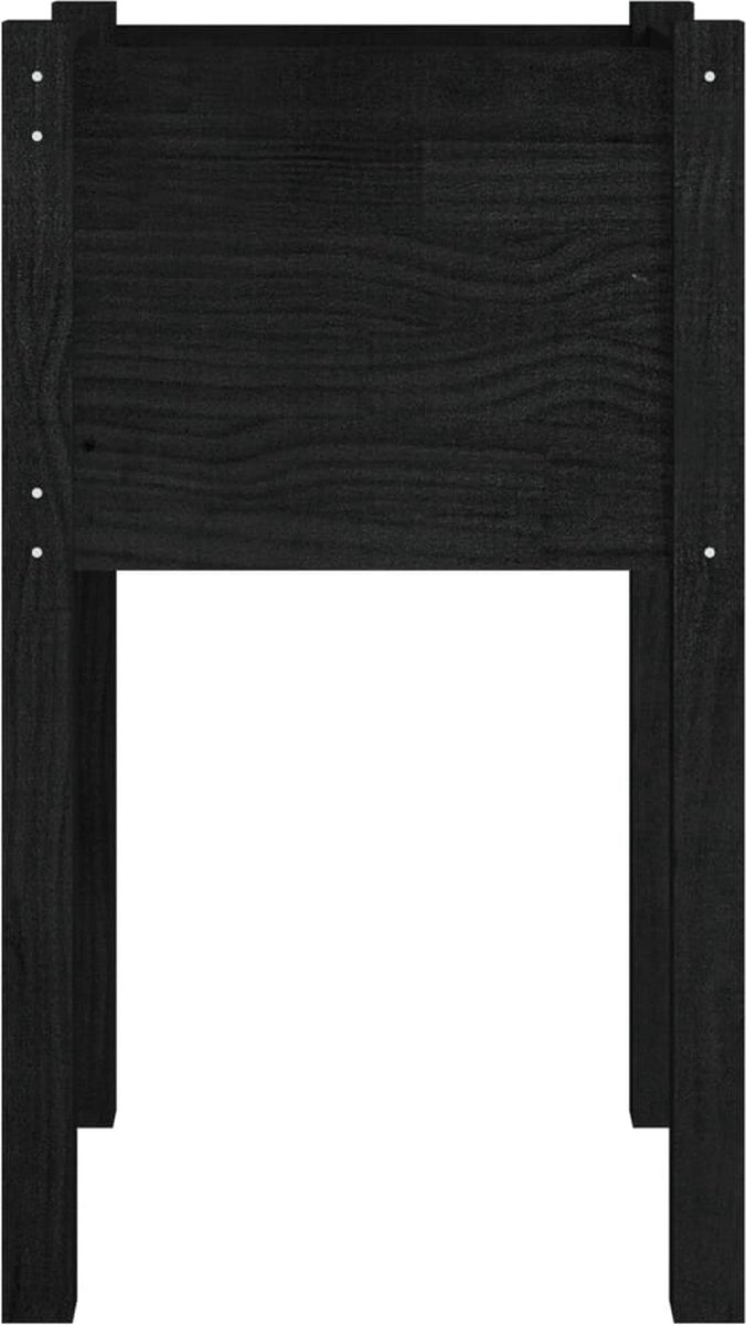 Vidaxl Plantenbakken 2 St 40x40x70 Cm Massief Grenenhout - Zwart