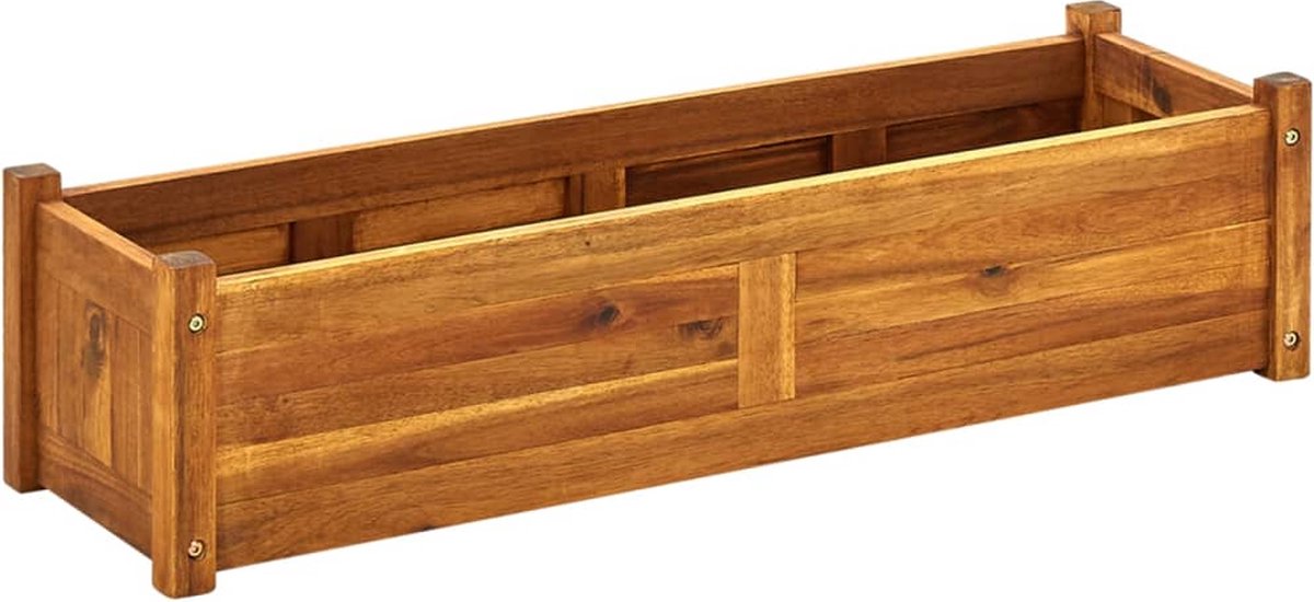 Vidaxl Plantenbak Verhoogd 100x30x25 Cm Acaciahout - Bruin