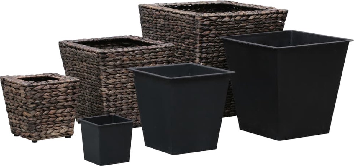 Vidaxl Plantenbakken Verhoogd 3 St Waterhyacint - Bruin