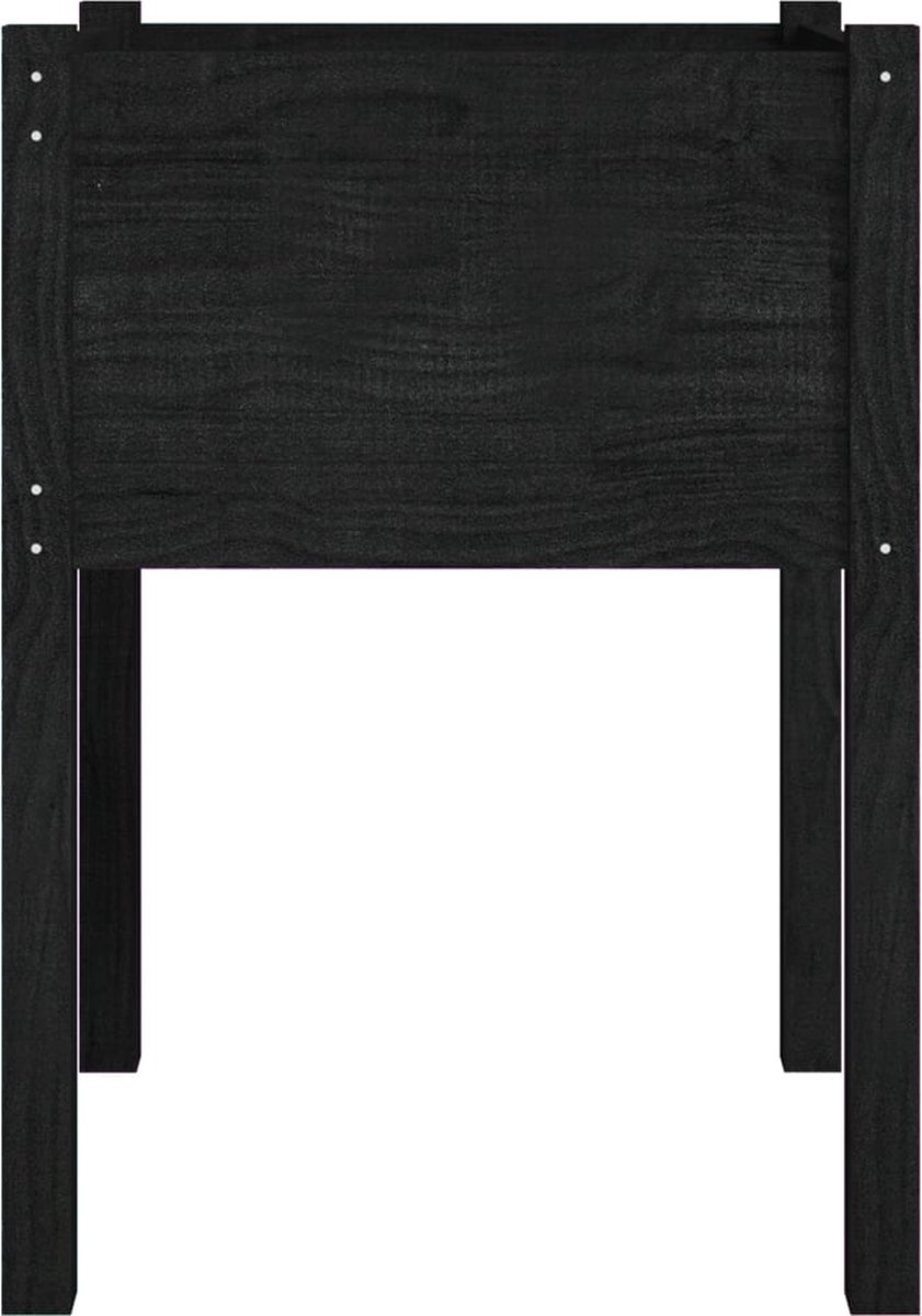 Vidaxl Plantenbakken 2 St 50x50x70 Cm Massief Grenenhout - Zwart