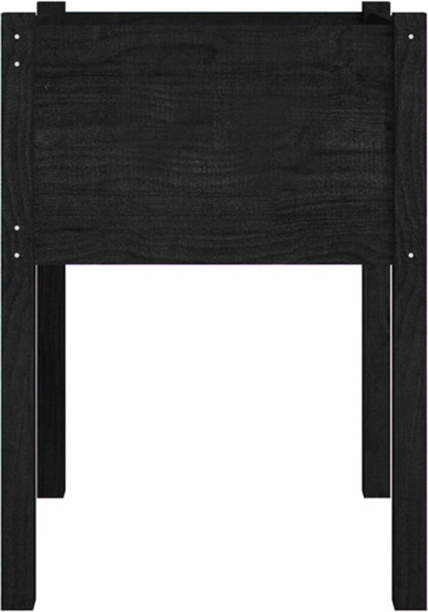 Vidaxl Plantenbakken 2 St 50x50x70 Cm Massief Grenenhout - Zwart