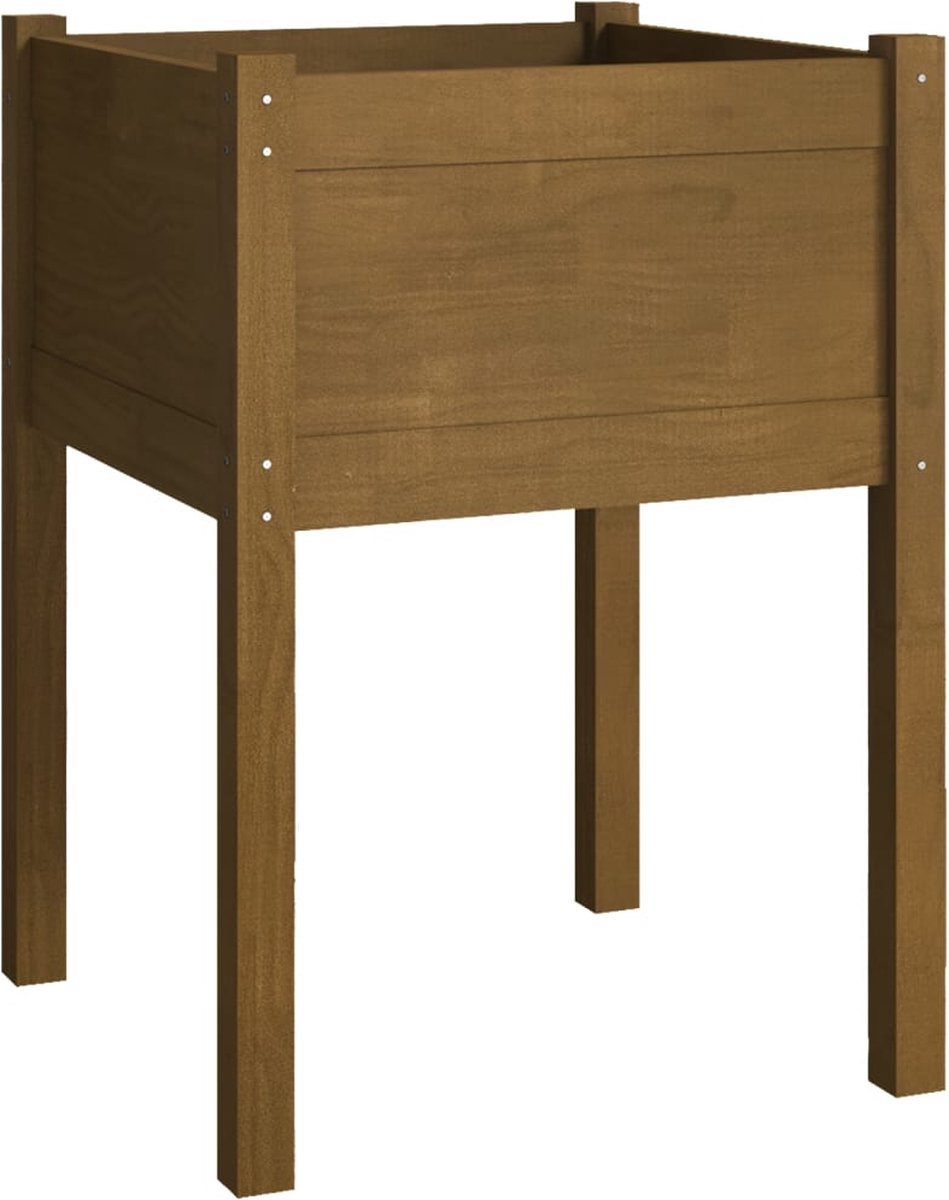 Vidaxl Plantenbaken 2 St 50x50x70 Cm Massief Grenenhout Honing - Bruin
