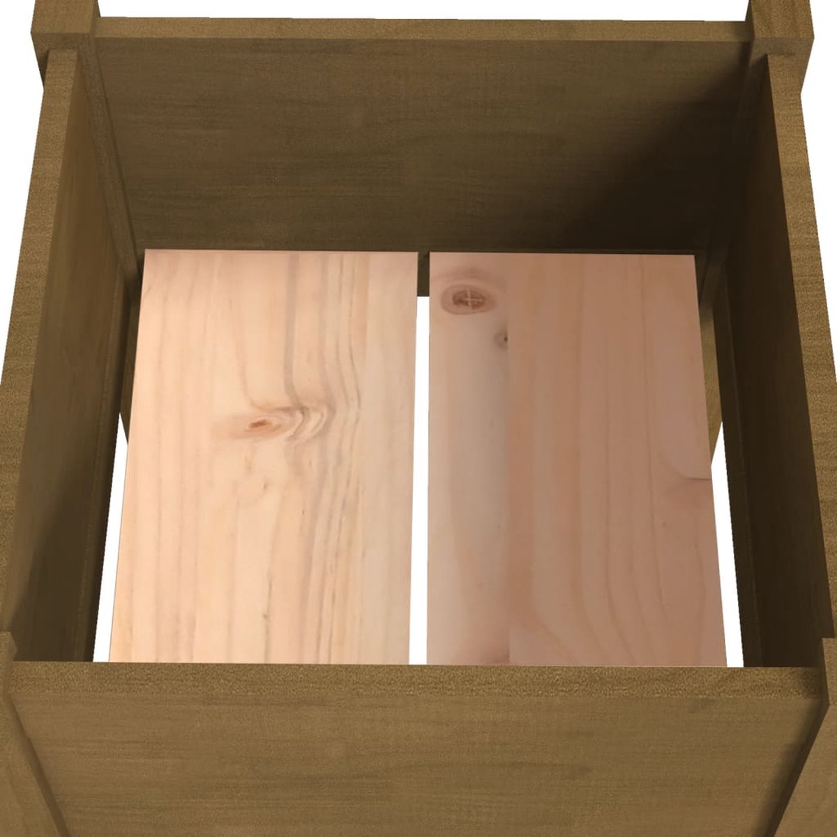 Vidaxl Plantenbaken 2 St 50x50x70 Cm Massief Grenenhout Honing - Bruin