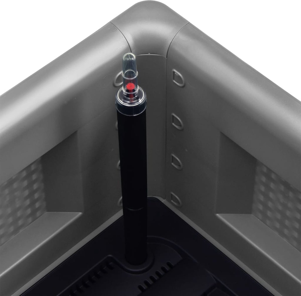 Vidaxl Plantenbak Hoog Met Zelfbewateringssysteem 43x43x33 Cm - Grijs