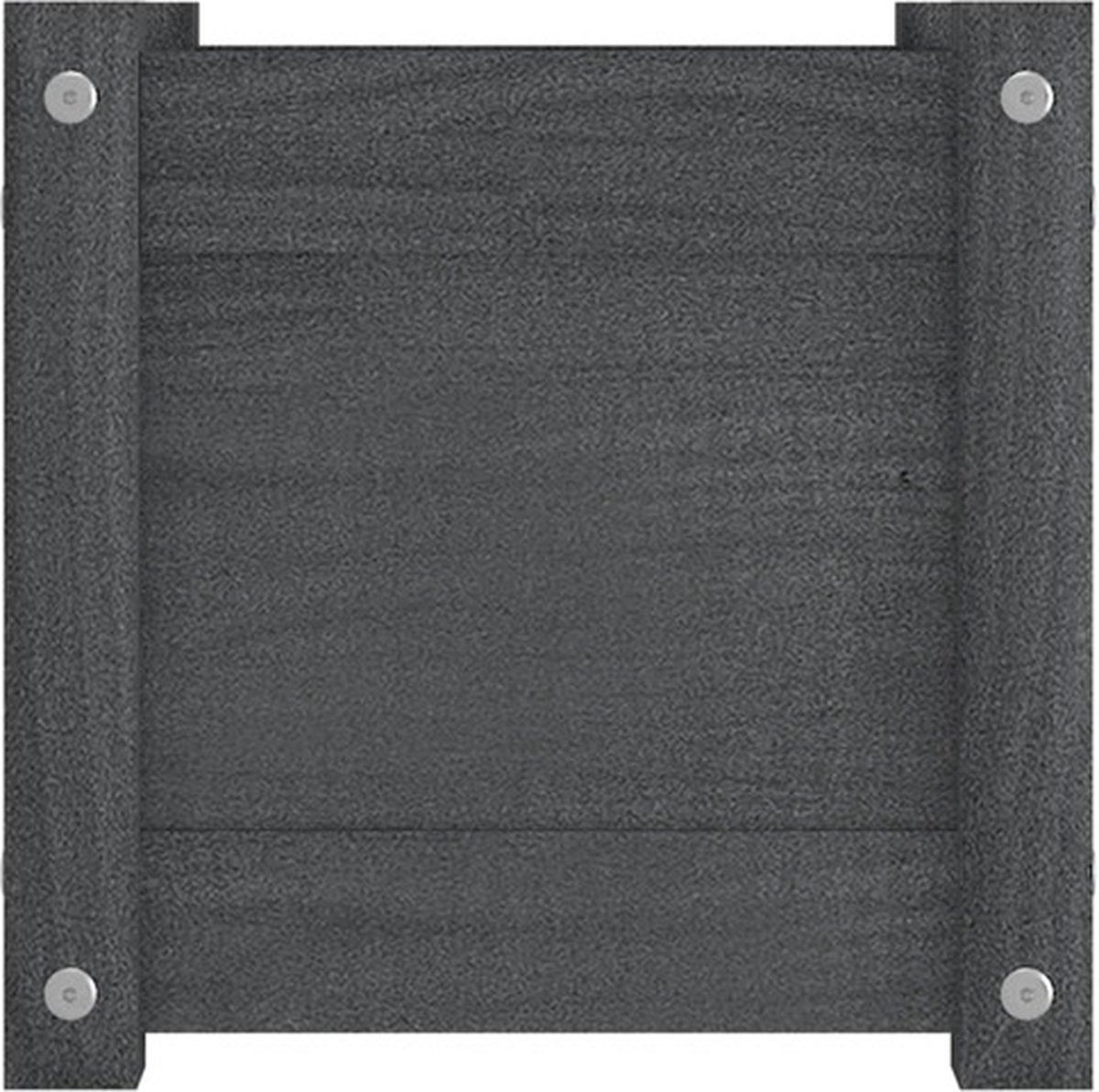 Vidaxl Plantenbakken 2 St 31x31x31 Cm Massief Grenenhout - Grijs