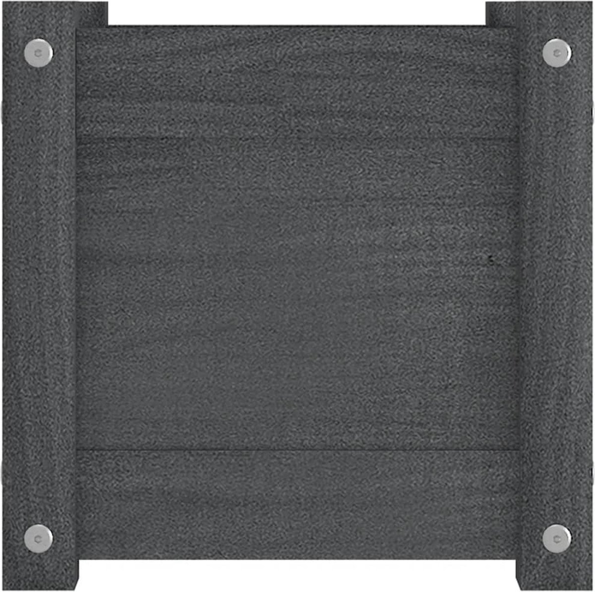 Vidaxl Plantenbakken 2 St 31x31x31 Cm Massief Grenenhout - Grijs