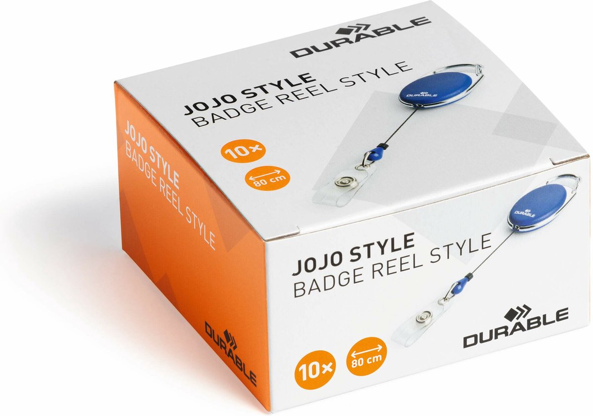 Huismerk Durable Style Badge Reel - 80 Cm - Donkerblauw - 10 Stuks