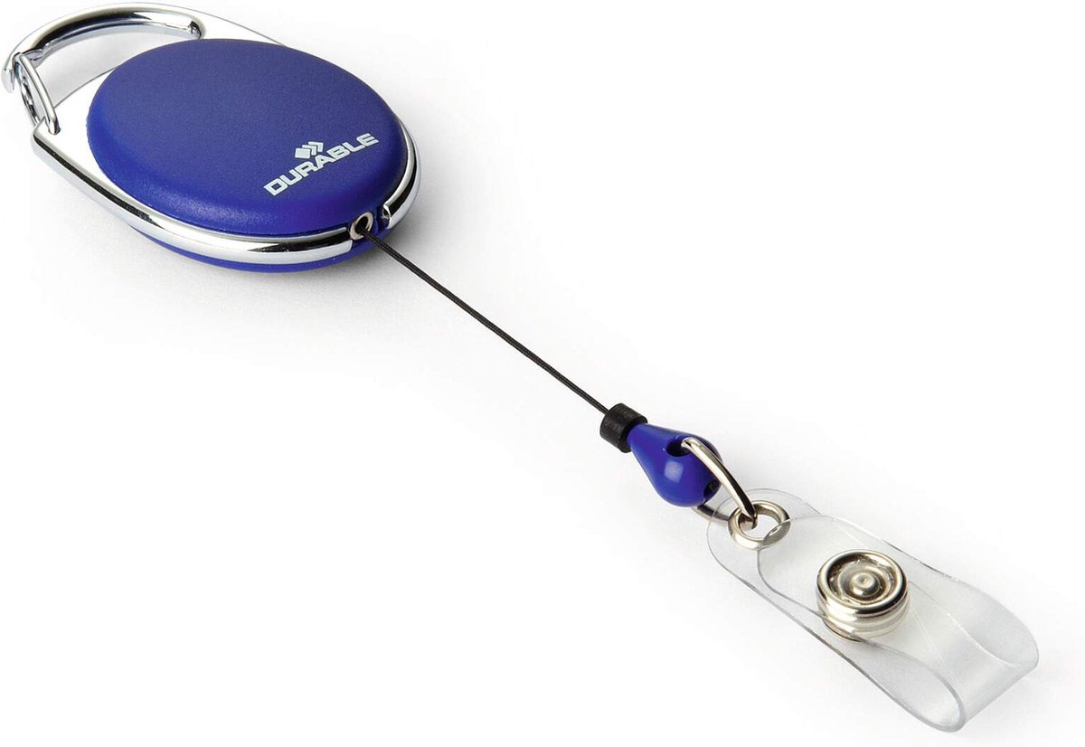 Huismerk Durable Style Badge Reel - 80 Cm - Donkerblauw - 10 Stuks