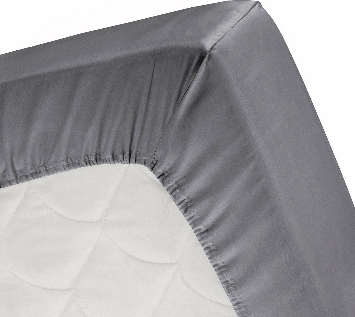 Cinderella Topper Hoeslaken Flanel - Anthracite 160x200/210cm - Grijs