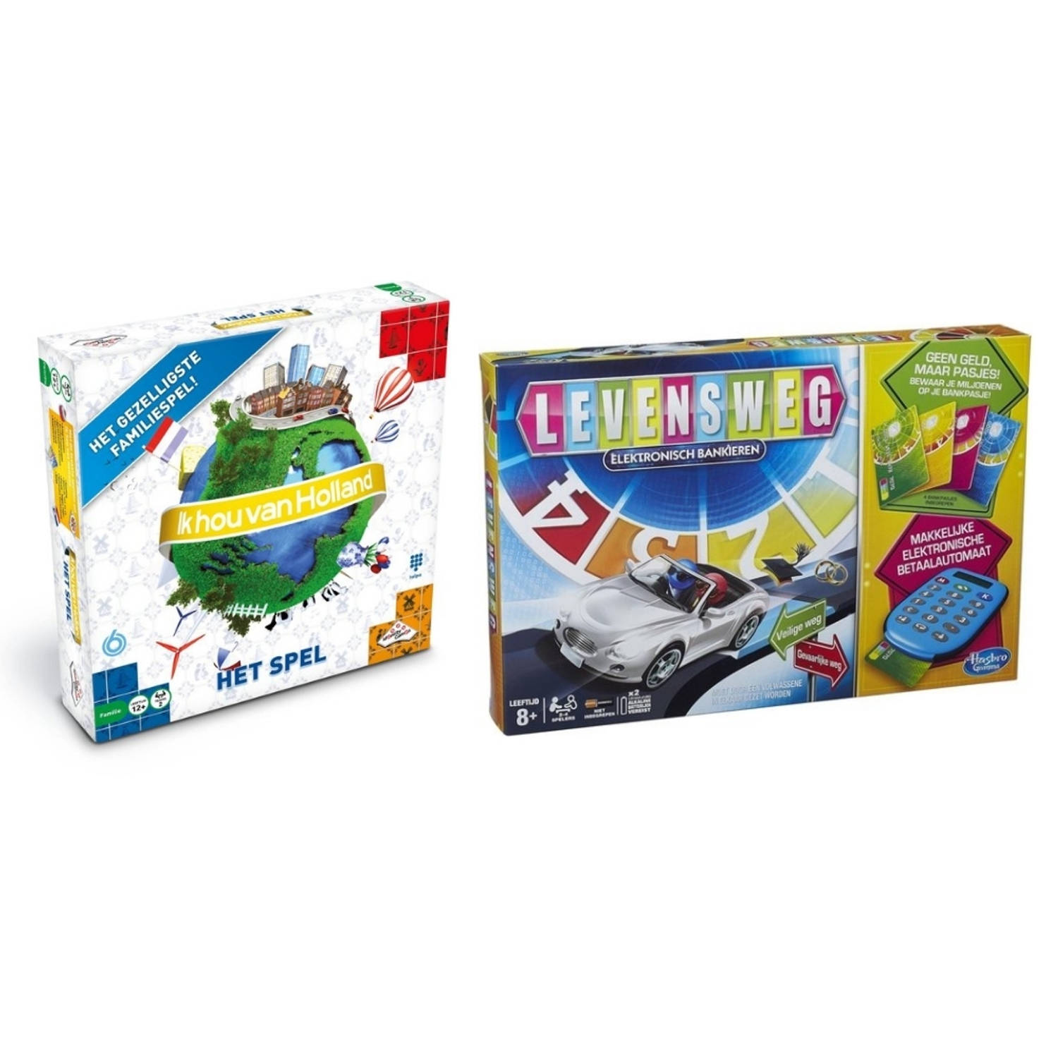 Hasbro Spellenbundel - 2 Stuks - Ik Hou Van Holland & Levensweg Elektronisch Bankieren