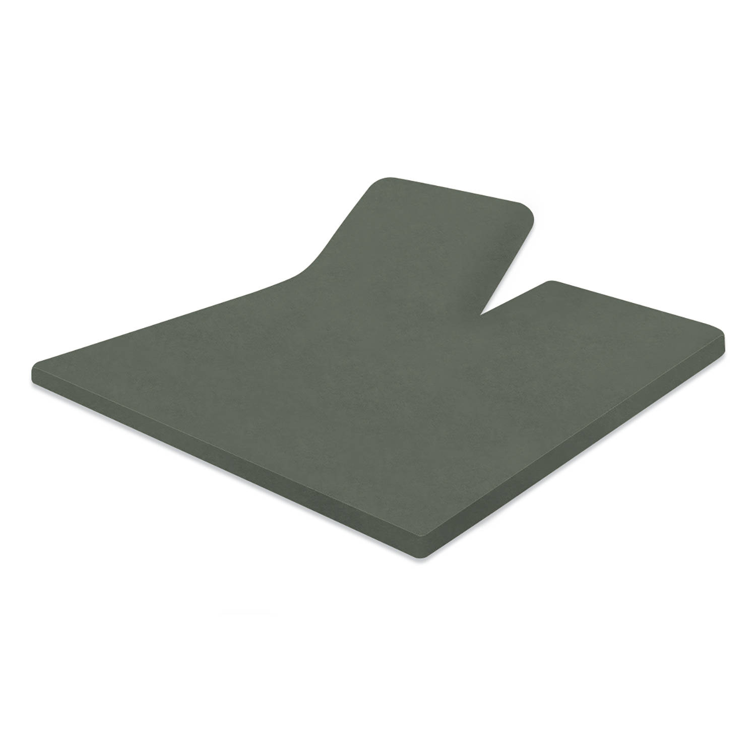 Linnick Splittopper Hoeslaken Badstof Velours - Green 180x200cm - Groen