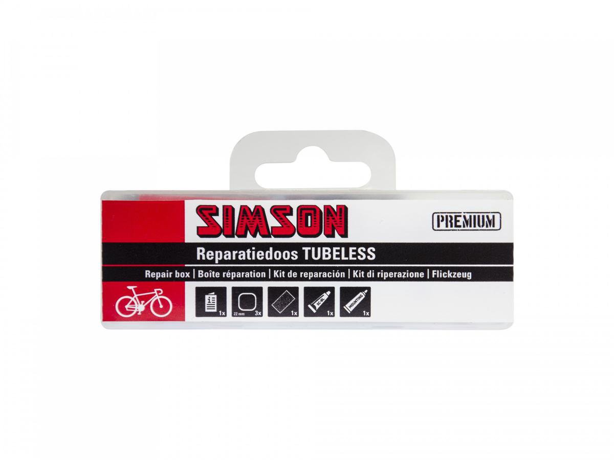 Simson Reparatieset Tubeless 7-delig - Rood