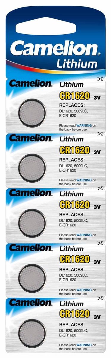 Camelion Cr1620 Lithium 3v 5-pack