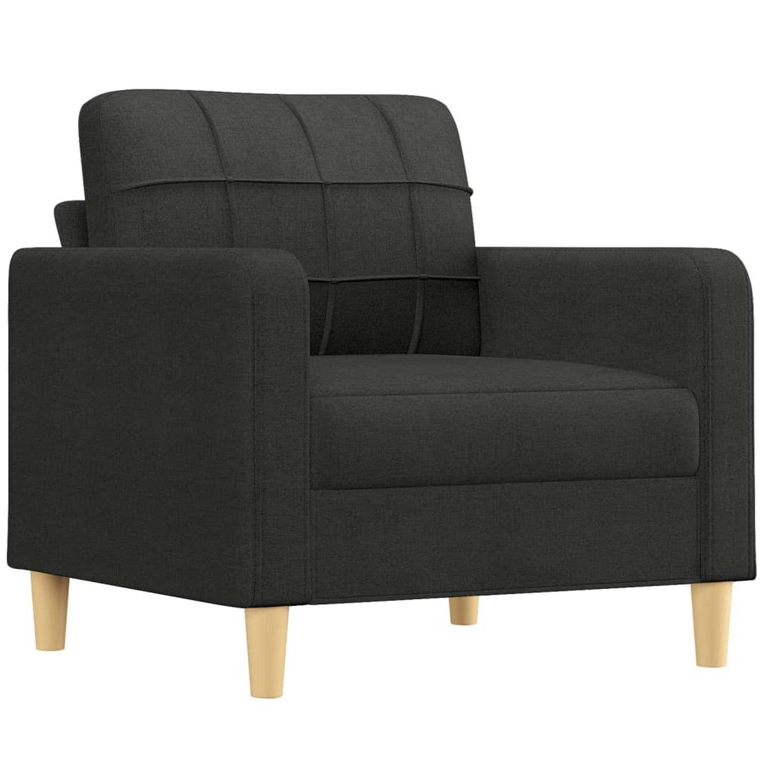 Vidaxl Fauteuil 60 Cm Stof - Zwart