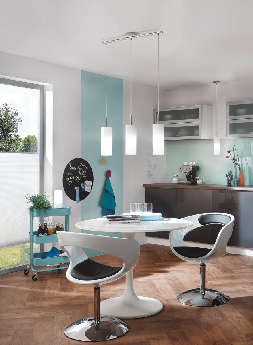 EGLO Troy 3 Hanglamp - E27 - 72 cm/Wit - Grijs