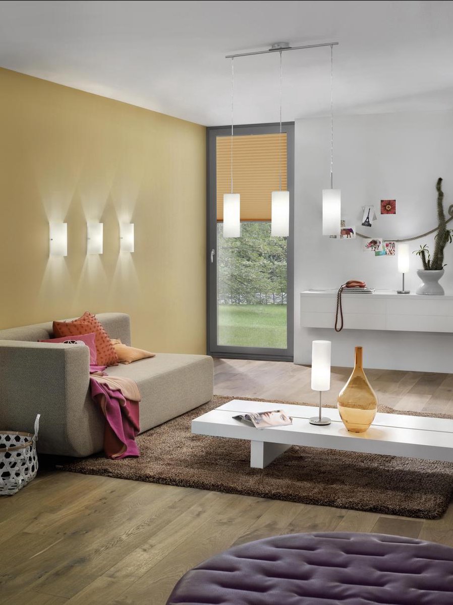 EGLO Troy 3 Hanglamp - E27 - 72 cm/Wit - Grijs