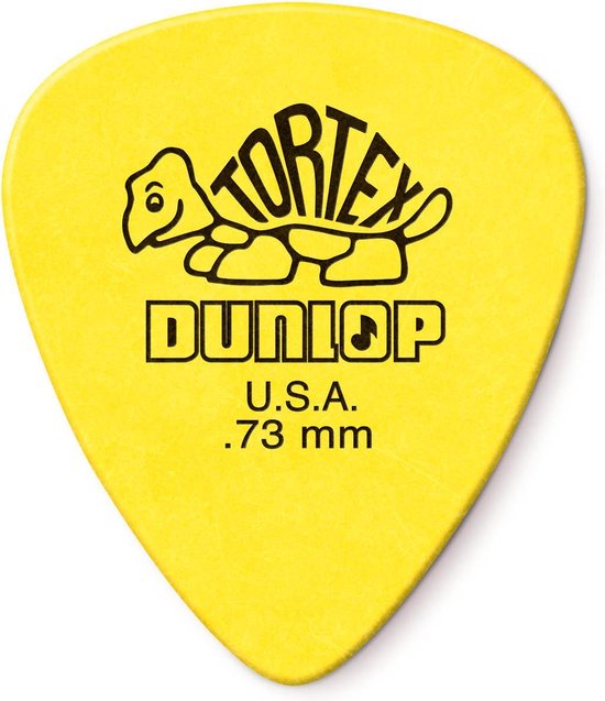 Dunlop Tortex Standard 0.73mm 12-pack plectrumset geel