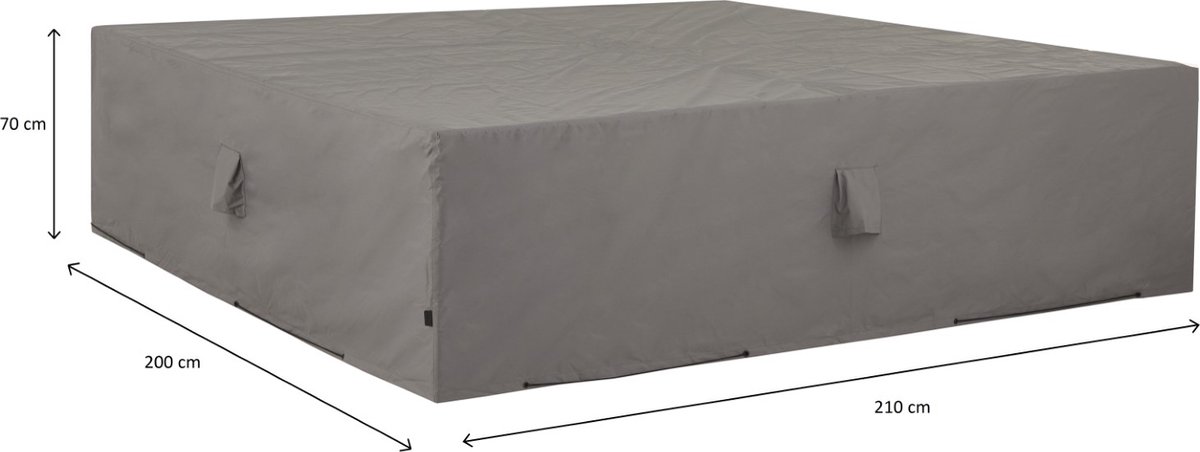 Madison Loungesethoes 210x200x70 cm - Grijs