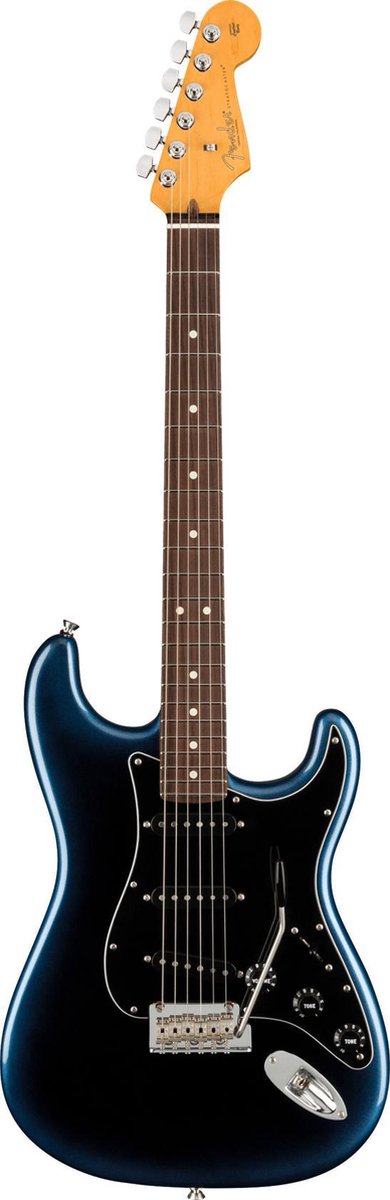 Fender American Professional II Stratocaster Dark Night RW elektrische gitaar met koffer