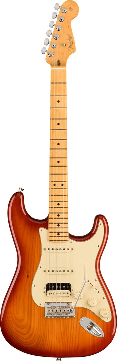 Fender American Professional II Stratocaster HSS Sienna Sunburst MN elektrische gitaar met koffer