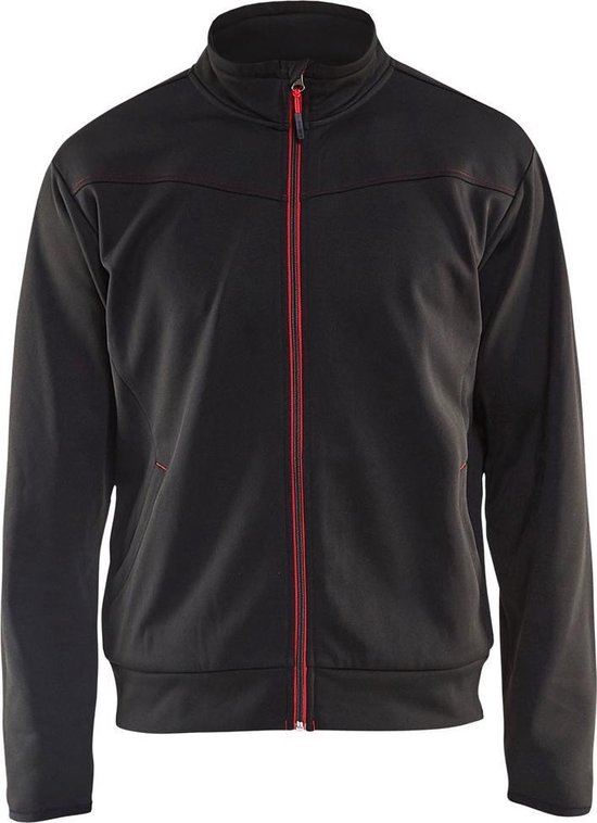Blaklader Service Sweatshirt met rits en zakken 3362 - zwart/rood