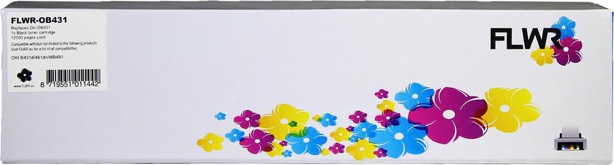 FLWR - Inktcartridge / 44574702 / - Geschikt voor Oki - Zwart