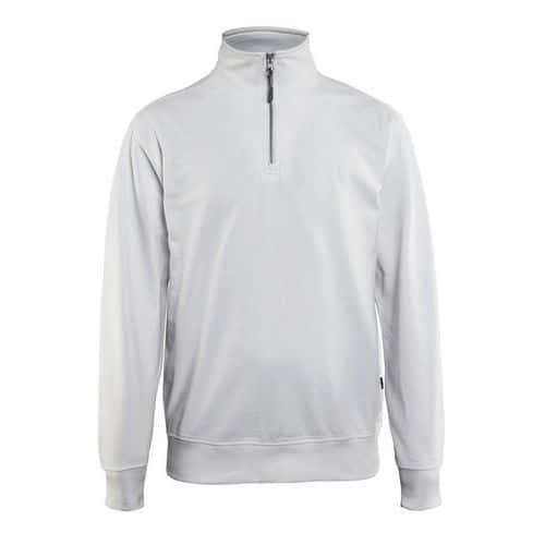 Blaklader Sweatshirt met halve rits zonder zakken 3369 - wit