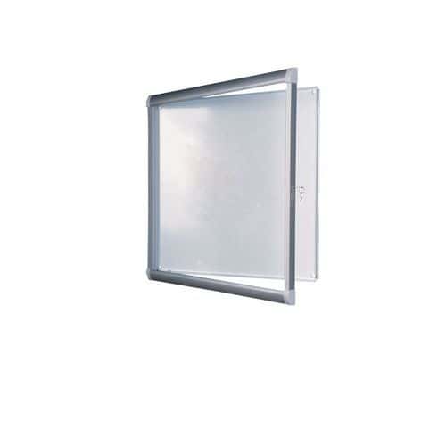 Vanerum Buitenvitrine met scharnierdeur Leader - Aluminium achterwand - Deur van plexiglas