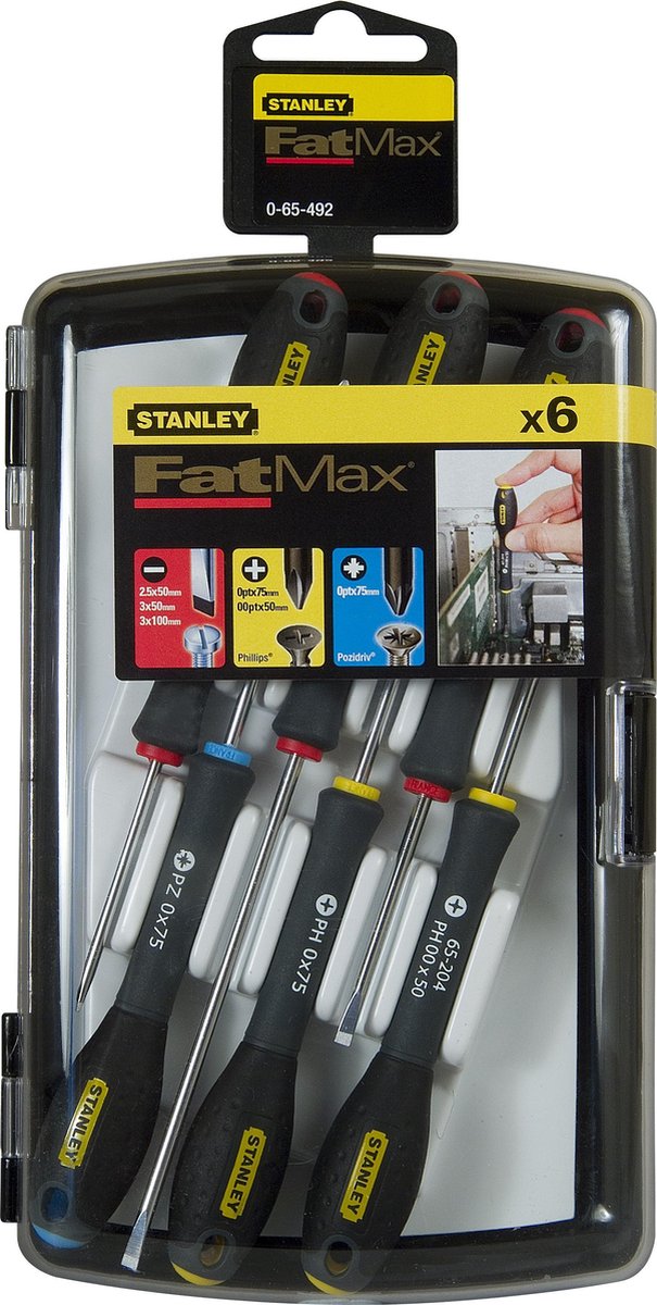Stanley Set van 6 precisieschroevendraaiers Fatmax