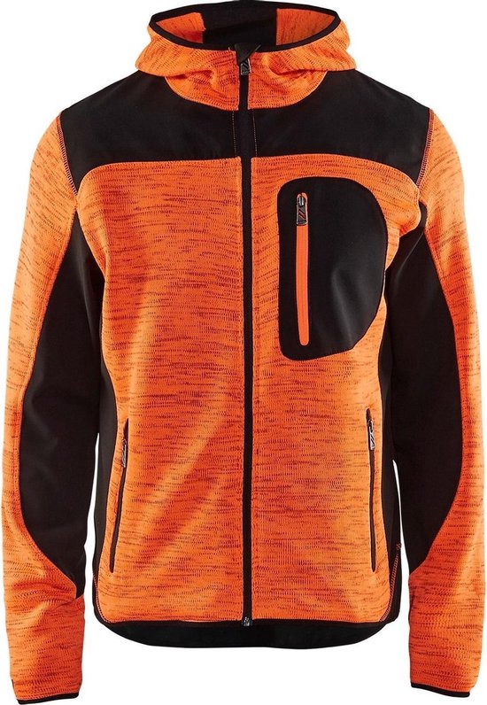 Blaklader Vest Gebreid met softshell High Vis 4930 - oranje/zwart