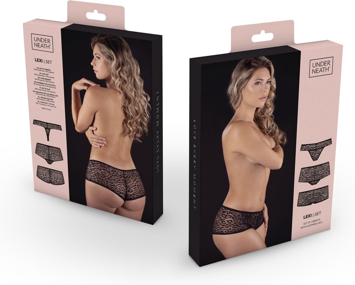 Underneath - Lexi Set Van 3 Slips - Zwart