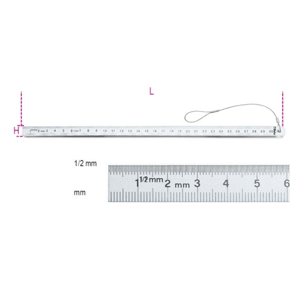 Beta 1682HS 300 Flexibele linialen vervaardigd uit roestvast staal H-SAFE - 016824030