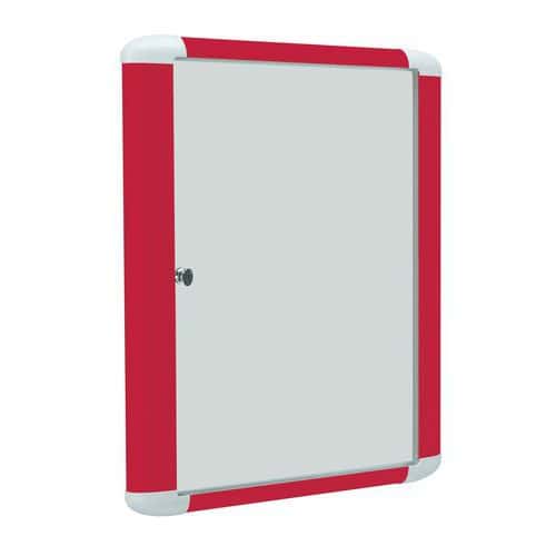 Bi-office Binnenvitrine Couleur - Aluminium achterwand - Deur van veiligheidsglas