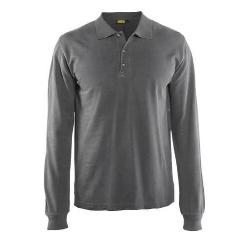 Blaklader Poloshirt lange mouw knoopsluiting 3388 - grijs