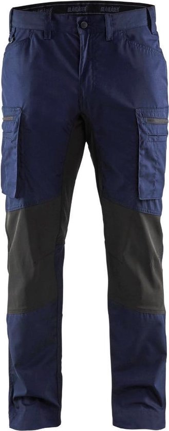 Blaklader Service werkbroek met stretch 1459 - marineblauw/zwart