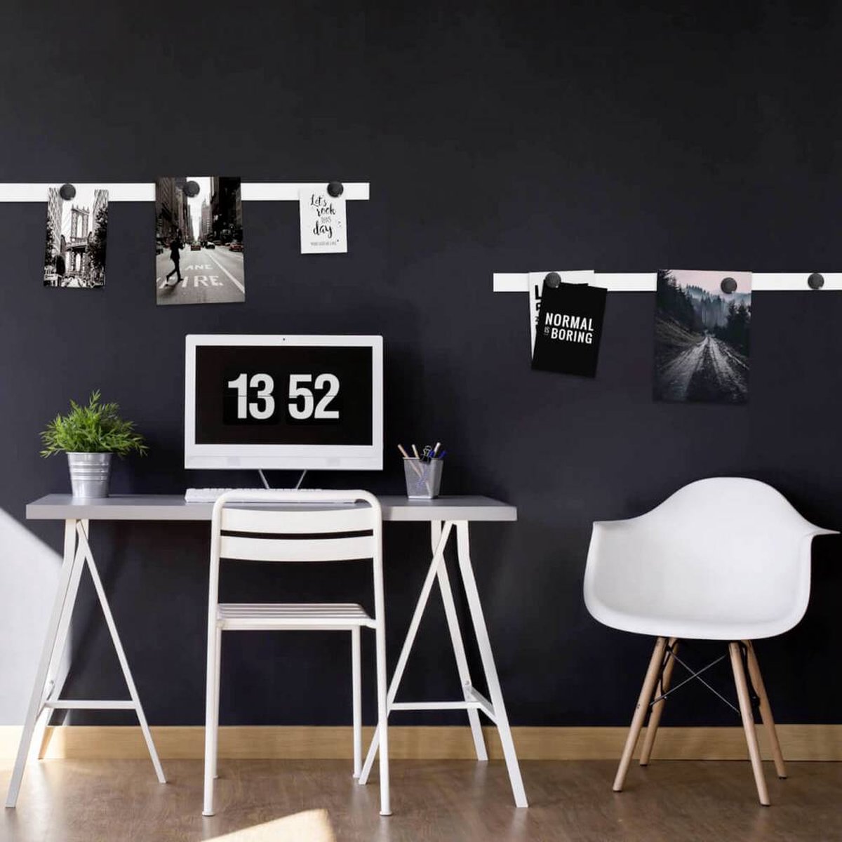 Maul Magnetische strip Ferro - Zelfklevend model - - Wit