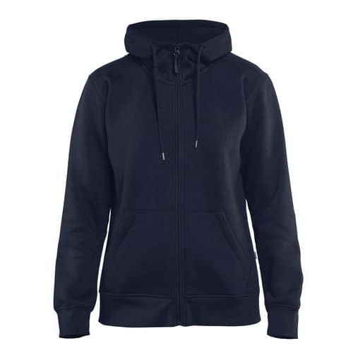 Blaklader Hoodie Dames met 1-weg rits 3395 - marineblauw