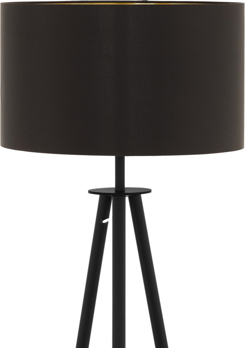 EGLO - Vloerlamp E27 Bidford - Bruin/cappucino-goudkleur