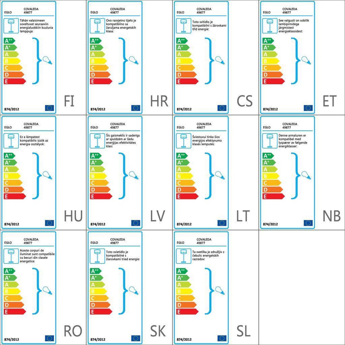 EGLO - Covaleda Vloerlamp 1-lichts Wit Chroom Zilve