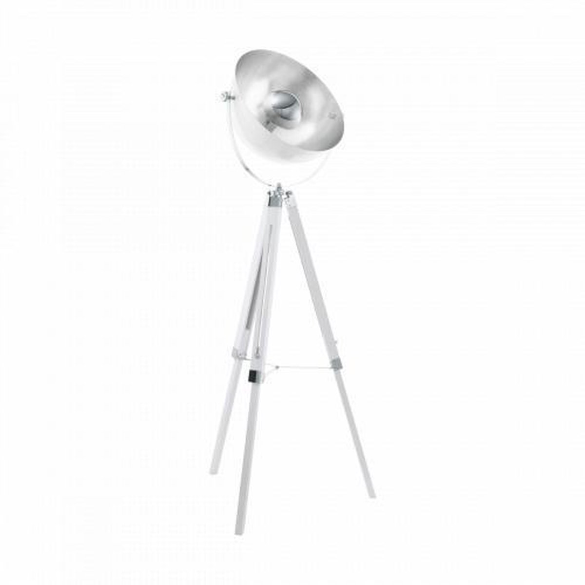 EGLO - Covaleda Vloerlamp 1-lichts Wit Chroom Zilve