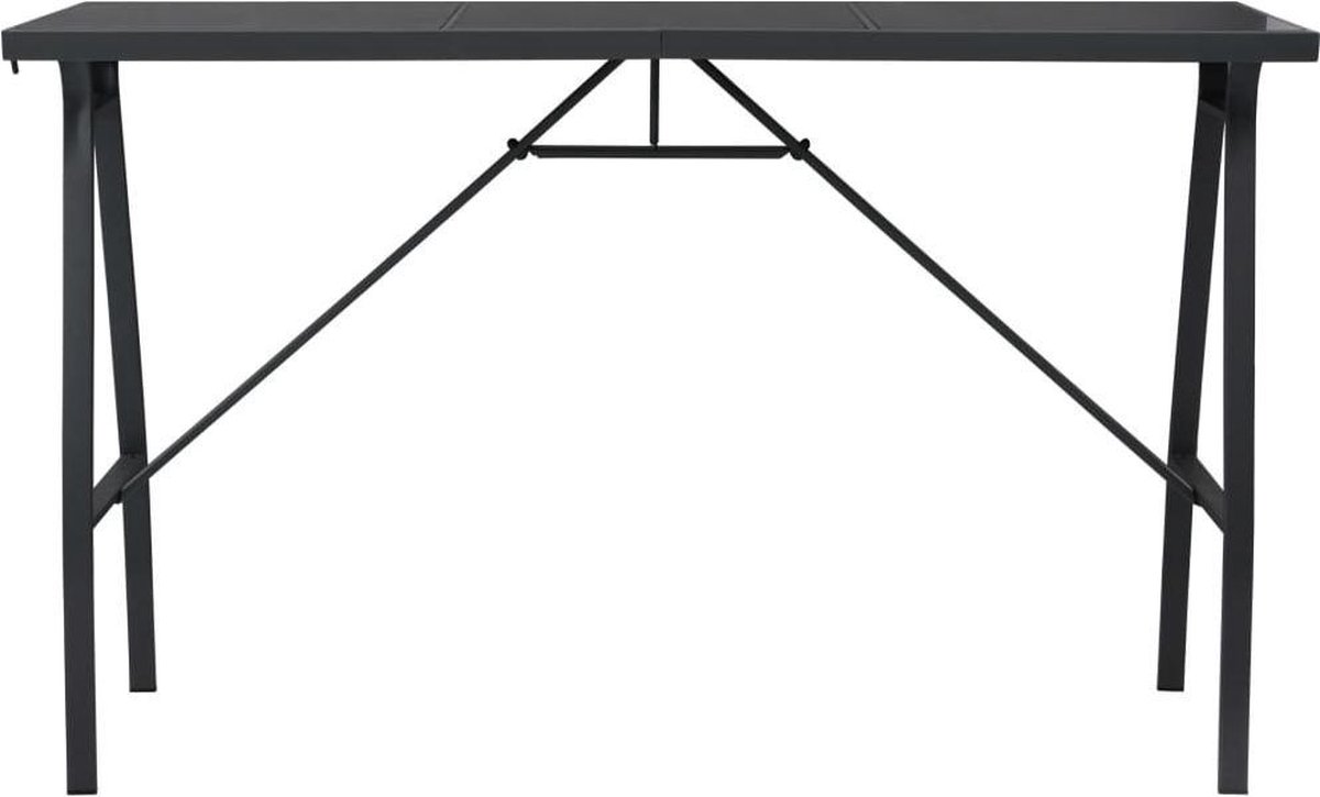 Vidaxl Tuinbartafel 180x60x110 Cm Gehard Glas - Zwart