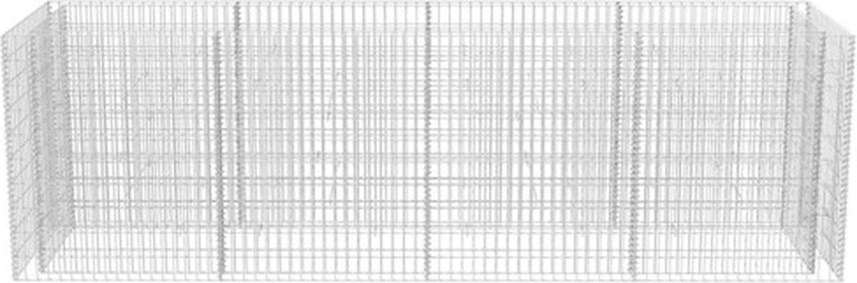 Vidaxl Gabion Plantenbak Verhoogd 360x90x100 Cm Staal - Silver