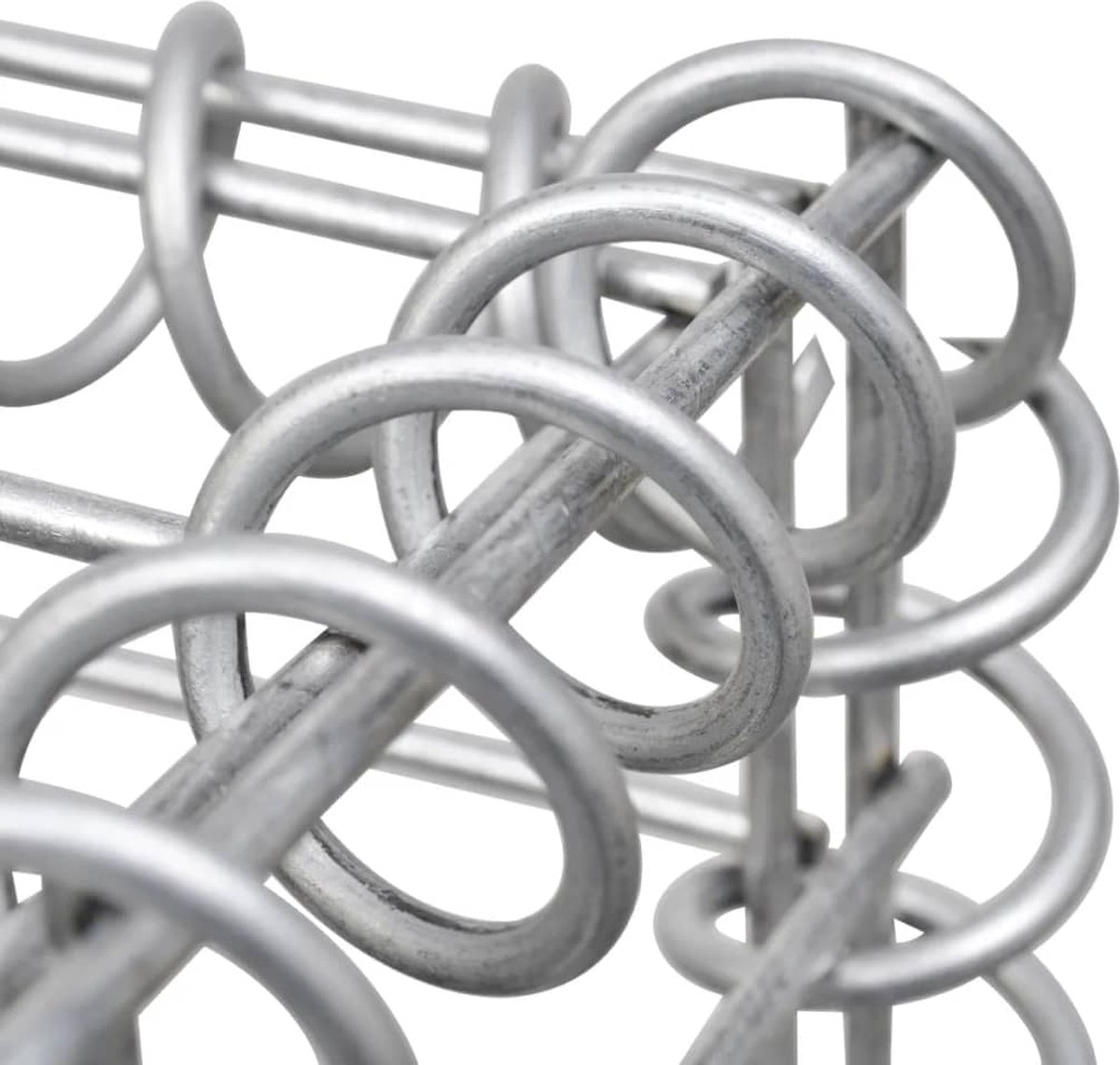 Vidaxl Gabion Plantenbak Verhoogd 360x90x100 Cm Staal - Silver