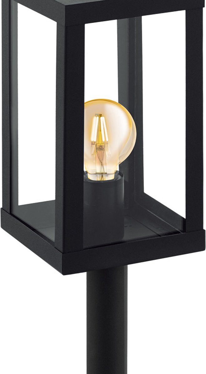 EGLO Buitenverlichting - Tuinpaal Alamonte-glas - Zwart
